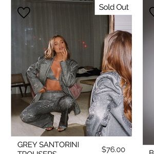 SLA THE LABEL Gray Santorini trousers size L